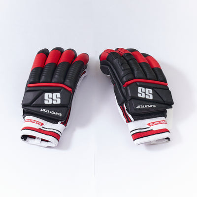 SS Super Test Black/Red Batting Gloves