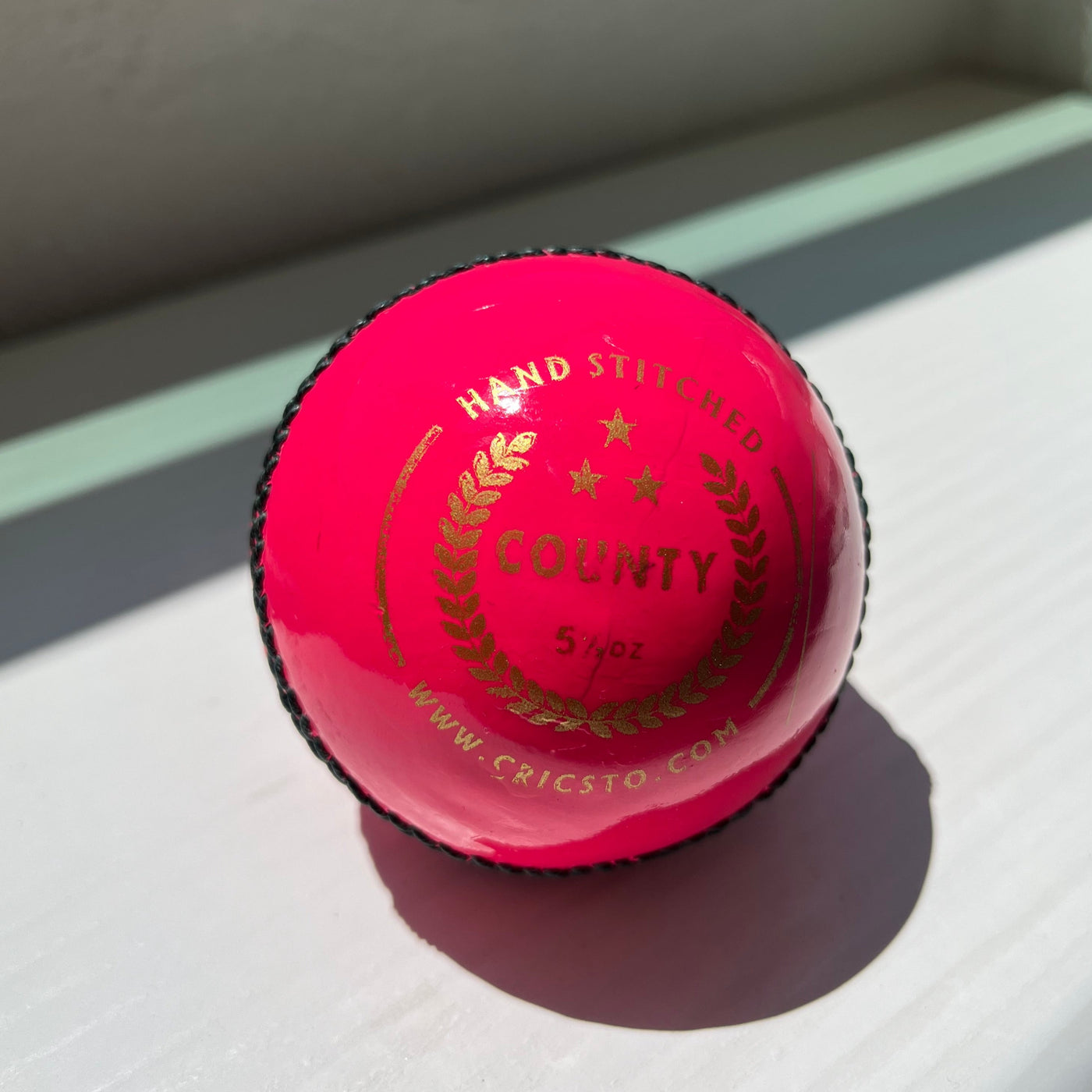 Cricsto Pink Cricket Ball - County